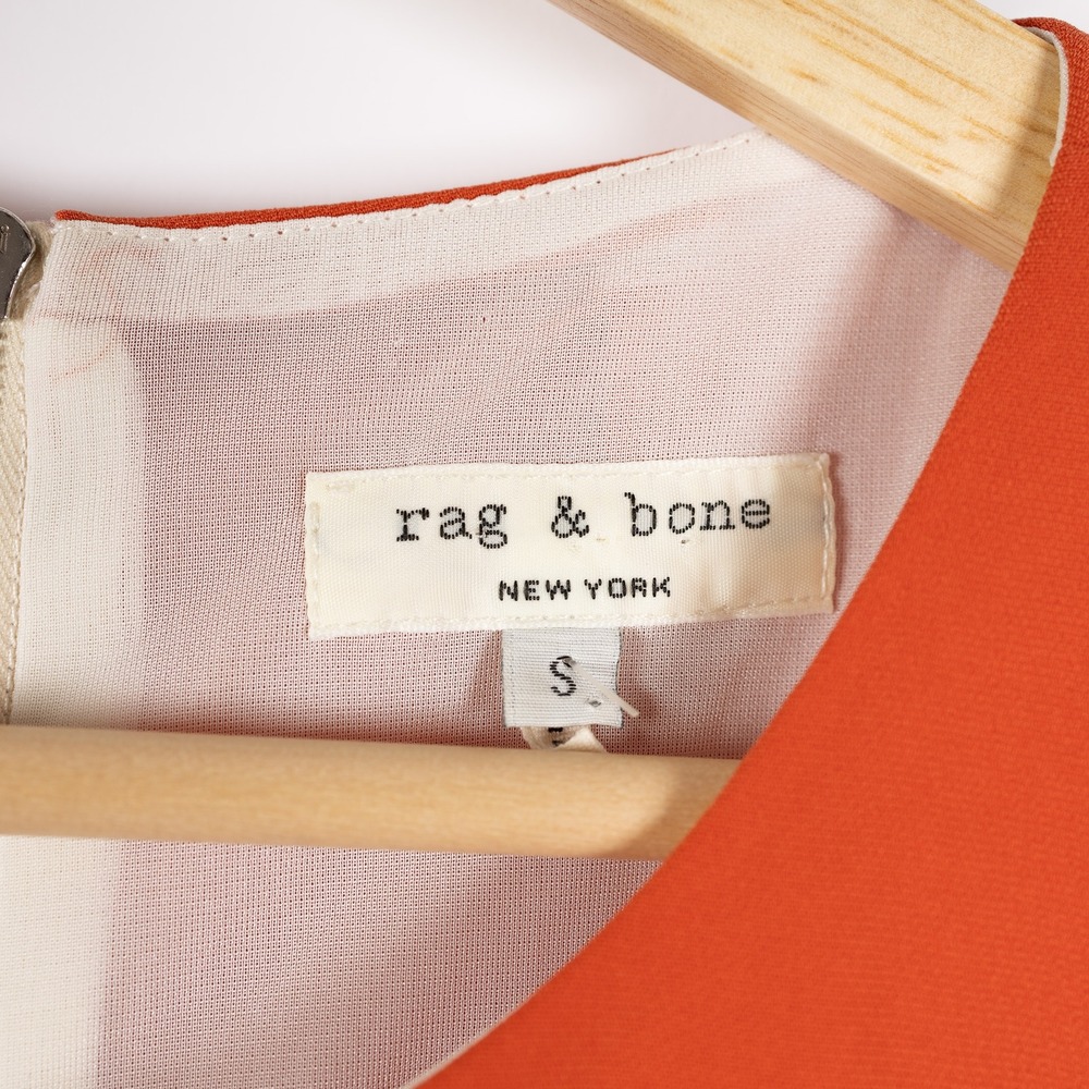 Rag & Bone New York Orange Sleeveless Blouse Top Double Layer Women's Size S - Picture 2 of 8
